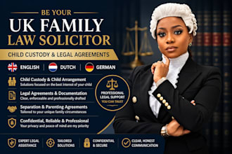 be UK family law solicitor for child custody and legal agreements dutch german