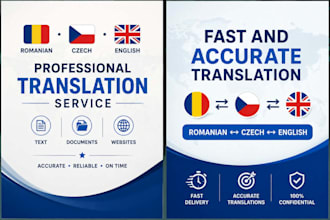 translate texts between romanian,czech and english