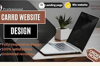design carrd website, carrd landing page or redesign digital business card