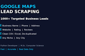 scrape 1000 google maps leads for your business