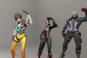 create a complete custom 3d character model for sfm gmod vrchat