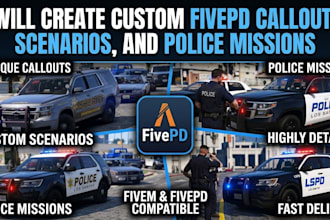 create custom fivepd callouts, scenarios and police mission