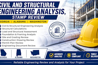 do civil and structural engineering analysis, stamp review georgia alabama wa