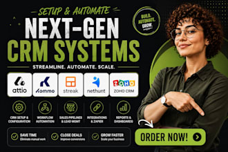 setup, automate attio crm, kommo crm workflow streak, nethunt zoho crm pipelines