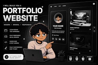 design a modern and professional portfolio website