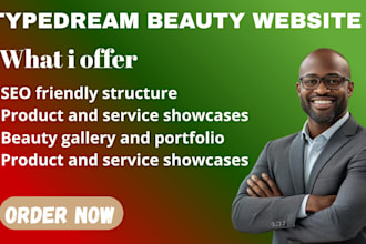 design a professional typedream beauty website for your brand