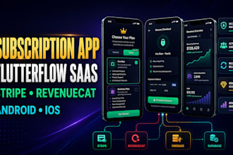 build a flutterflow subscription app with stripe or revenuecat