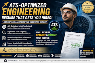 rewrite and write aerospace and automotive resumes