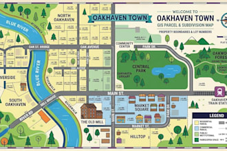 create gis subdivision parcel land map, warehouse,  neighborhood and site maps