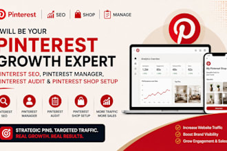 be your expert pinterest manager, do SEO audit, and shop setup