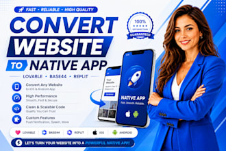 convert base44 lovable replit apps to native mobile apps