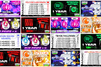 design custom thumbnails, logo and gaming banners