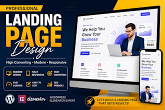 design a professional high converting landing page in wordpress