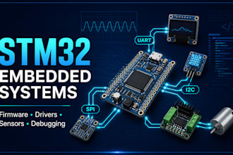 develop and debug stm32 embedded firmware and drivers