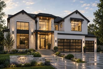 create photorealistic 3d exterior rendering for your house
