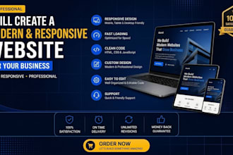 create a modern responsive website for your busines
