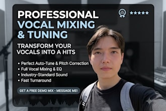 professionally mix, tune and master your vocals to a beat
