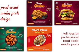 restaurant food social media post design