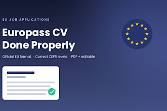 write your europass CV for eu job applications