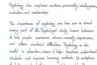 provide a professional handwriting service
