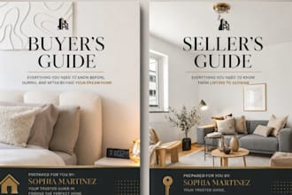 design real estate home buyer guide, seller guide, lead magnet brochure