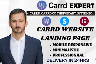 design a carrd website, landing page and carrd co in 24 hours