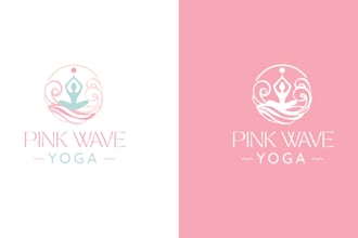 design natural spa, yoga, health and wellness, holistic and massage logo