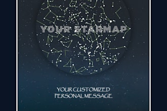 design your personalized custom star map night sky poster