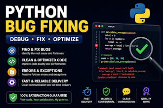 fix bugs and errors in your python code