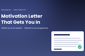 write your motivation letter for erasmus or university