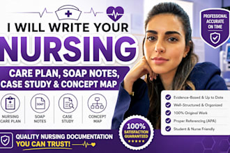 write your nursing care plan, soap notes, case study and concept map