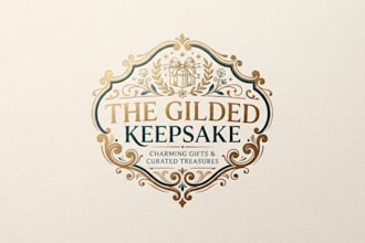 design a charming gift shop logo for your brand