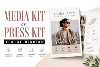design high converting media kit or press kit for influencers
