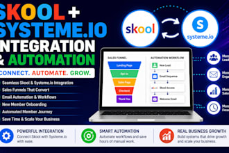 integrate skool with system io for funnels and automation