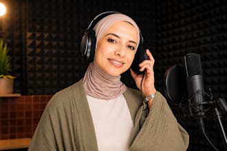 record a female arabic documentary voice over