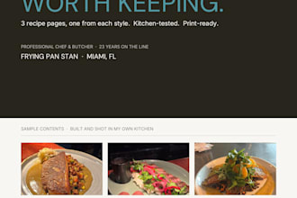 ghostwrite your cookbook or recipe ebook as a chef with tested recipes