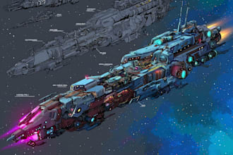 design spaceships and sci fi vehicles