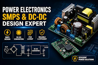 design smps, dc dc converters, power electronics circuit and pcb power supply