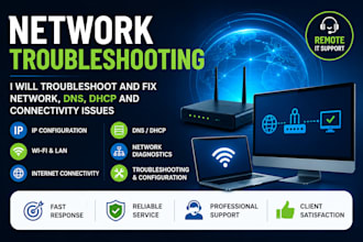 troubleshoot and fix network, dns, dhcp and connectivity
