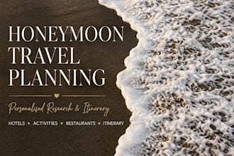 research your honeymoon and create a travel plan