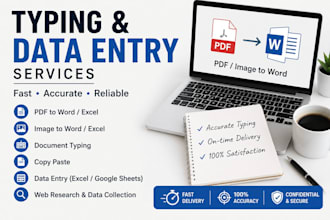 manually type PDF, scanned images and documents into word