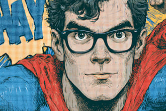 create a personalised superhero comic sketch for you