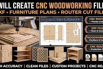 design cnc woodworking files, furniture plans, and router cut files