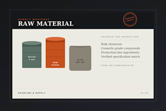 source raw material, packaging, chemicals, and industrial machinery equipment