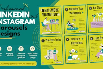 design professional linkedin and instagram carousels