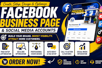 create facebook business page setup social media page business page optimization