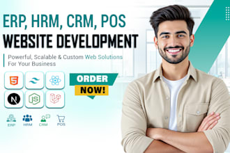 develop custom erp CRM hrm management system website development