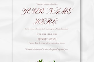 design wedding invitations card with your photos
