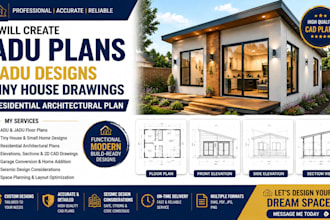 create adu plans jadu designs tiny house drawings residential architectural plan