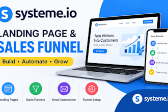build a systeme io landing page and sales funnel